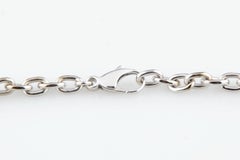 Gorgeous, Unique 18K White Gold Chain Diamond Solitaire Pendant Necklace 1 CTW