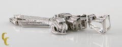 Gorgeous 14k White Gold Fancy Diamond Cross Pendant Necklace TDW = 10.27 ct