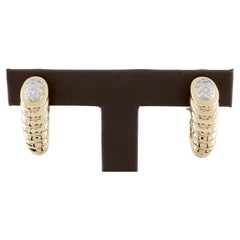 Gucci "Shrimp" Vintage 18k Yellow Gold Diamond Earrings