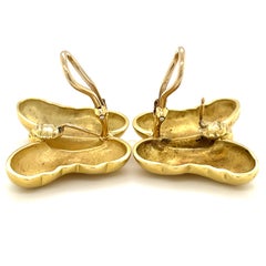 Kieselstein-Cord 18k Yellow Gold Butterfly Ear Clips 1978