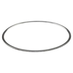 18k White Gold Stackable Bangle Bracelet w/ 1 carat of diamonds nice!