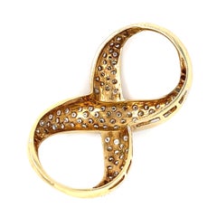 18k Two Tone Gold 3 CTW Appx Diamond Scarf Ring Gorgeous!