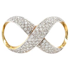 18k Two Tone Gold 3 CTW Appx Diamond Scarf Ring Gorgeous!