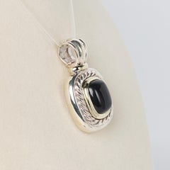 David Yurman Albion Black Onyx Large Pendant 14K Gold & 925 Sterling Silver