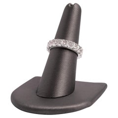 Norman Silverman Platinum Radiant Cut Diamond Eternity Band 5.28ct Size: 6.5