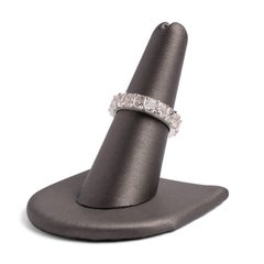 Norman Silverman Platinum Radiant Cut Diamond Eternity Band 5.28ct Size: 6.5