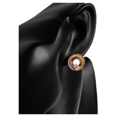 Roberto Coin Love In Verona Rainbow Earrings 18K Rose Gold Sapphire Diamond MOP
