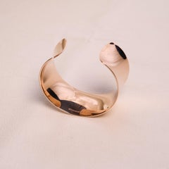 Tiffany & Co. 1837 Rubedo Metal Wide Open Cuff Bracelet Rose Gold Tone Vintage