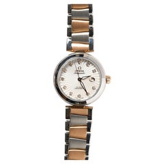 Omega De Ville Ladymatic Mother of Pearl Diamonds Dial 18K Rose Gold 34mm Watch