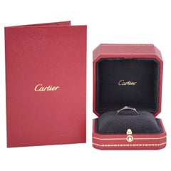 Cartier Love Ring 18K White Gold Size 71 4.5mm Authentic Jewelry Complete Set