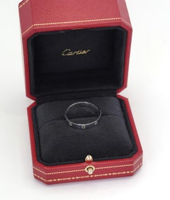 Cartier Love Ring 18K White Gold Size 71 4.5mm Authentic Jewelry Complete Set