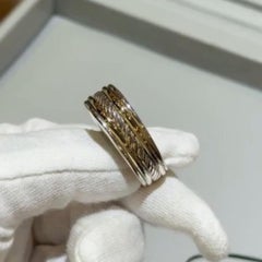 Vintage David Yurman Sterling Silver & 14KY Gold Cable Wire Ring 8mm 13.94G