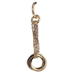 Cartier Trinity Crash 18K Tricolor Gold Multi-Tone Long Drop Earrings