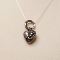 Chrome Hearts .925 Sterling Silver Heart Pendant Charm 1996 Vintage 13.4grams