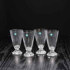 Tiffany & Co. Rock Cut Crystal Goblets Vintage Glasses Set of 4 Made in Germany