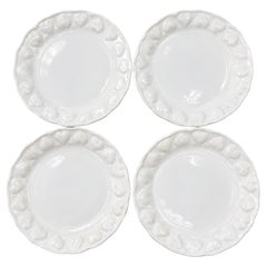 Tiffany & Co. Heart Porcelain Salad Dessert Plates 8-Inch Set of 4 Made in Italy