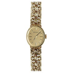 Rolex Ladies Manual Wind 14K Yellow Gold Milanese Mesh Bracelet Vintage Watch