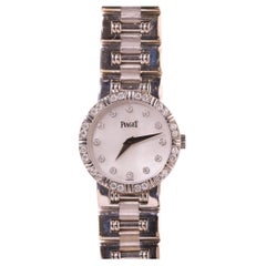 Piaget Dancer 18K White Gold Diamond Bezel MOP Dial 23mm Watch GOA02120 Full Set