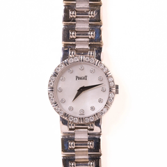 Piaget Dancer 18K White Gold Diamond Bezel MOP Dial 23mm Watch GOA02120 Full Set