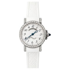 Breguet Marine 18K White Gold 30mm Mother of Pearl Diamond Bezel 8818B Watch