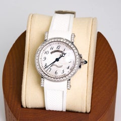 Breguet Marine 18K White Gold 30mm Mother of Pearl Diamond Bezel 8818B Watch