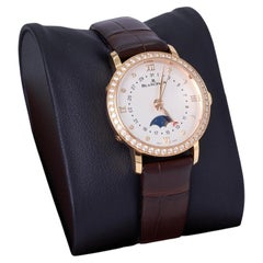 Blancpain Villeret Quantième Phases de Lune 18K Rose Gold Diamond Bezel Full Set