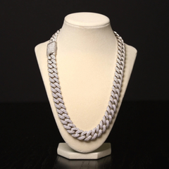 10K White Gold Cuban Link Chain Necklace 41CTW G/VS Diamonds 307.3-Grams 22-Inch