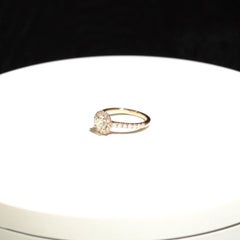 14K Rose Gold Diamond Halo Engagement Ring 0.82CT N VS1 GIA 1.35CTW 3G Size 5.75
