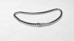 Bracciale tennis con diamanti da 3,80 carati in oro bianco 18 carati