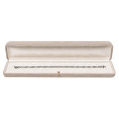 Bracciale tennis con diamanti da 3,80 carati in oro bianco 18 carati
