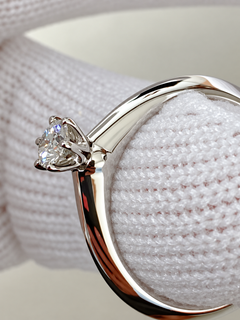 Tiffany & Co. 0.20 Carat Diamond Platinum Six-Prong Solitaire Engagement Ring