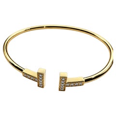 Tiffany & Co. Tiffany T Wire Diamond Bracelet in 18 Karat Yellow Gold