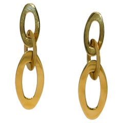 ROBERTO COIN 18k Yellow Gold Chic & Shine Oval Link Drop Earrings