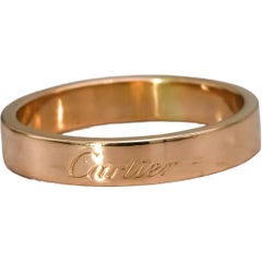 CARTIER 18k Rose Gold 4.0mm Wide Band Ring Size 54