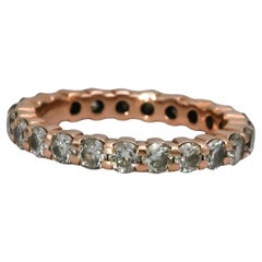 14k Rose Gold Round Natural Diamond Eternity Band Ring 2.50CT Size 8