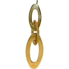 ROBERTO COIN 18k Yellow Gold Chic & Shine Oval Link Drop Earrings