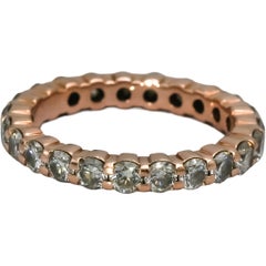 14k Rose Gold Round Natural Diamond Eternity Band Ring 2.50CT Size 8