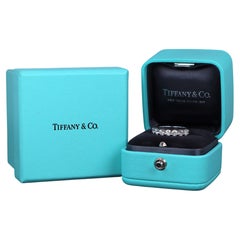 26707 Tiffany Co Platinum Round Diamond 3.5mm Forever Wedding Band Ring 5.25