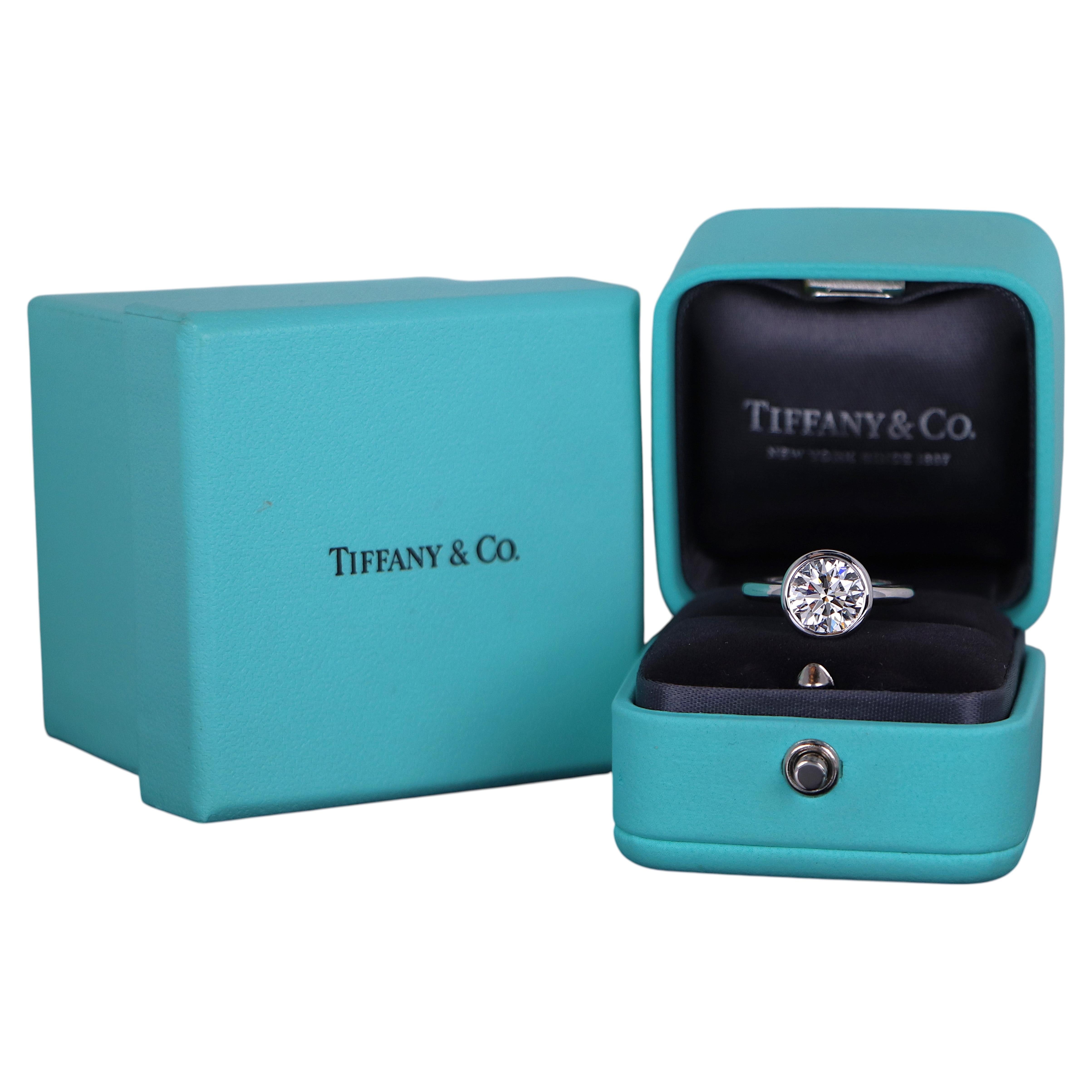 26693 Tiffany & Co Bezet Platinum 2.31 Round Diamond I VVS2 Engagement Ring 5