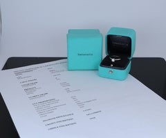 26648 Tiffany & Co Platinum Round 0.52 H VVS1 Diamond Solitaire Engagement Ring