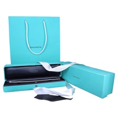 26613 Tiffany Victoria Platinum 4.49ct Marquise Round Diamond Tennis Bracelet
