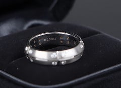 26603 Tiffany & Co 18K White Gold Diamond Streamerica 5mm Wedding Band Size 5
