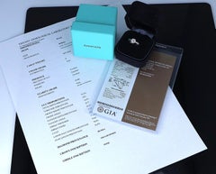 26618 Tiffany & Co Platinum Harmony 0.97ct F VVS1 Round Diamond Engagement Ring