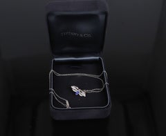 22148 Tiffany Co Platinum Pave Diamond Tanzanite Paper Flower Firefly Pendant 16