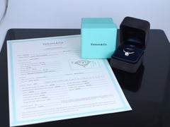 26455 Tiffany & Co Platinum 0.85ct H VS1 Diamond Solitaire Engagement Ring