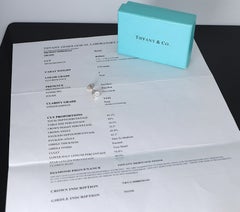 26454 Tiffany & Co Platinum 1.73ct VVS2 Diamond ONE Single 4 Prong Stud Earring