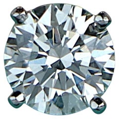 26454 Tiffany & Co Platinum 1.73ct VVS2 Diamond ONE Single 4 Prong Stud Earring