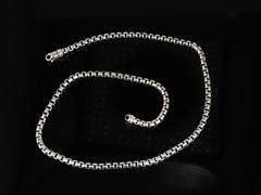 26833 Men's David Yurman Sterling Silver 5mm Box Chain 22'' Link Necklace 63g