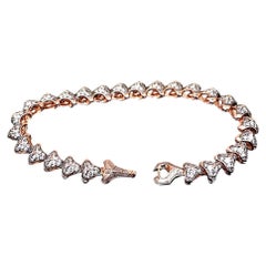 26783 David Yurman 9.5mm Armory 18k Rose Gold Cognac 5.03 Pave Diamond Bracelet
