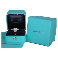 26412 Tiffany & Co Soleste Platinum 1.51ct VS1 Emerald Diamond Engagement Ring